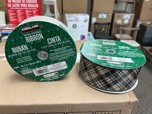 lot 66 image: 2 Pack Wire Edged Ribbon