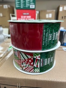 lot 68 image: 2 Pack Wire Edged Ribbon