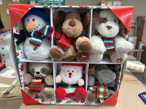 lot 69 image: 12 Piece Plush Animal Ornaments - MSRP $25