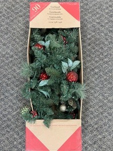 lot 70 image: 9 Pre-Lit LED With Twinkle Artificial Garland - MSRP $60