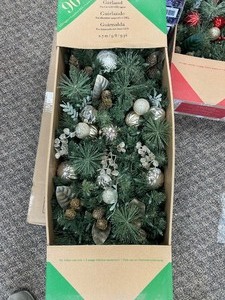 lot 83 image: 9 Pre-Lit LED With Twinkle Artificial Garland - MSRP $60