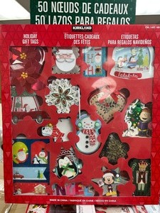 lot 89 image: Kirkland Holiday Gift Tags - MSRP $12.79
