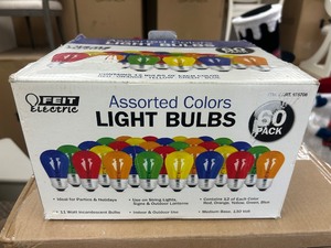 lot 102 image: Assorted Colors 60 Light Bulbs