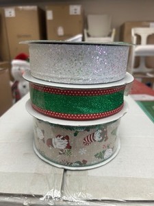 lot 105 image: 3 Pack Wire Edged Ribbon