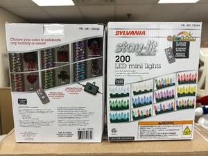 lot 110 image: (2) Stay-Lit 200 LED Mini Lights - MSRP $60