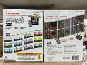 lot 113 image: (2) Stay-Lit 200 LED Mini Lights - MSRP $60