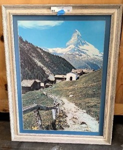 lot 32 image: Print of matterhorn peak of Alps 24x32