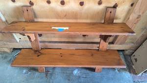 lot 47 image: wood wall shelf 32 long