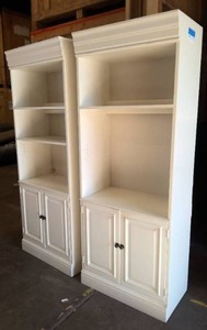 lot 56 image: Matching large white cabinets
