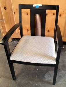 lot 57 image: Black arm chair