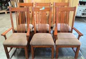 lot 72 image: Solid wood dining room chairs