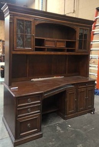 lot 112 image: Large executive desk with cradenza