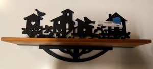 lot 138 image: Decorative wood and metal shelf 19