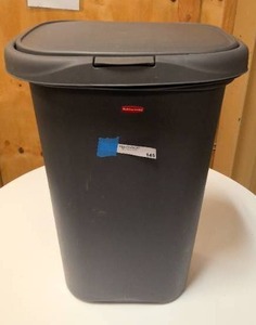 lot 145 image: 25 tall rubbermaid trash can with locking lid