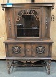Antique Jacobean tudor china hutch