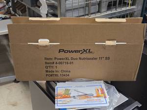 lot 432 image: Power XL Duo Nutrisealer 11 Household Food Sealer (in original packaging)