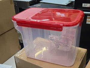 lot 557 image: Lock n Lock Plastic Storage Container with Measuring Cup