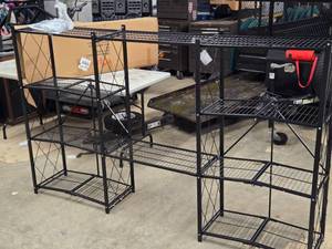 lot 571 image: Origami Storage Shelf on Wheels