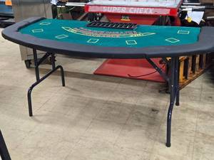 lot 365 image: Blackjack Table  Padded Sides with Chip Tray