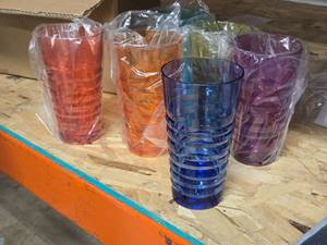 lot 470 image: Lot of (12) Plastic Glasses (in original packaging)