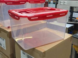 lot 561 image: Lock n Lock Plastic Storage Container with Two Handles