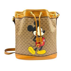 lot 10J image: Gucci x Disney GG Supreme Mickey Mouse Mini Bucket Bag Pre-Owned Retail $1,200