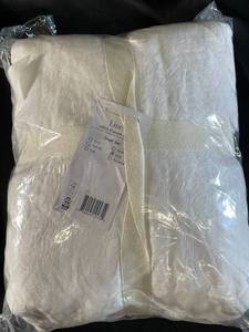 lot 4 image: King Size 100 Percent French Linen Sheet Set (White)