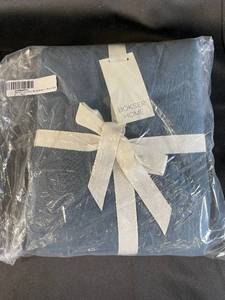 Bokser Home French Linen Duvet Cover, Twin/Twin XL, Baltic