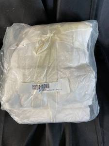 lot 21 image: 100 Percent French Linen King Sheet Set - White