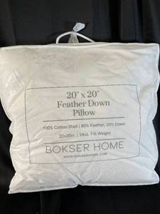 lot 48 image: Bokser Home 20x20 Feather Down Pillow