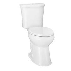 lot 28 image: Glacier Bay Power Flush 12 in. Rough in 2-Piece 0.95 GPF1.28 GPF Dual Flush Elongated Toilet in White with Slow-Close Seat Included Customer Returns See Pictures