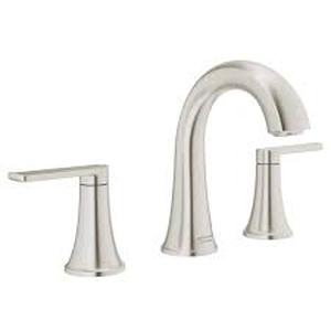 lot 43 image: American Standard Corsham 8 in. Widespread Double-Handle Bathroom Faucet in Brushed Nickel  Customer Returns See Pictures