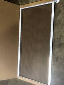 lot 22 image: Aluminum Insect Screen for Andersen 35-12 in. x 77-916 in. 400 Series White Frenchwood Gliding Patio Door,  Customer Returns See Pictures