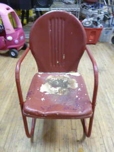 lot 64 image: Vintage Metal Patio Chair