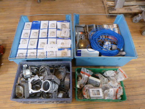 lot 102 image: 4 Crates of Electrical Items