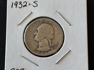 lot 2 image: 1932-S Washington Quarter Key Date ONLY 408,000 Minted