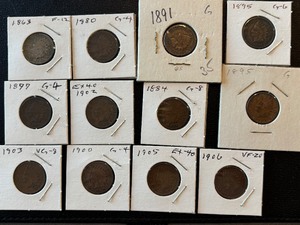 lot 18 image: Indian Head Cents