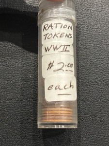 lot 31 image: World War II Ration Tokens