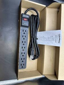 lot 32 image: Cyberpower surge protectors case of 6