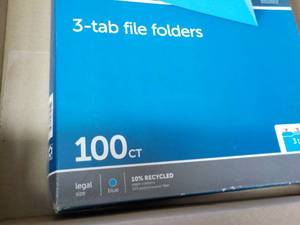 lot 50 image: 100 ct 3 Tab File Folders...