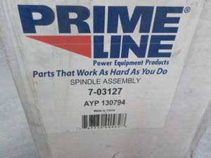 lot 71 image: Prime Line Spindle Assembly...