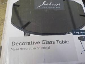 lot 125 image: Belavi Decorative Glass Table...