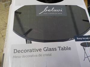 lot 126 image: Belavi Decorative Glass Table...