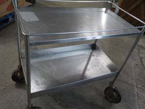 lot 174 image: Stainless Steel Cart on wheels - 36...