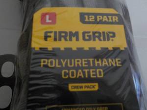 lot 179 image: 24 pair Size Large Firm Grip Polyur...