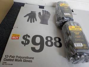 lot 180 image: 24 pair Size Large Firm Grip Polyur...