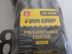 lot 181 image: 24 pair Size Large Firm Grip Polyur...