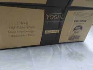 lot 183 image: Case of 48 Yoshl 7 White Plastic T...