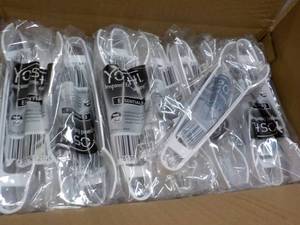 lot 185 image: Case of 48 Yoshl 7 White Plastic T...