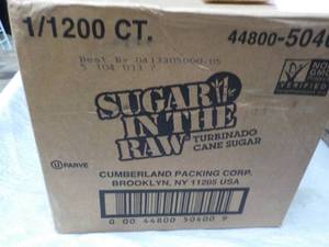 lot 208 image: Case of 1200 Packets Sugar in the R...